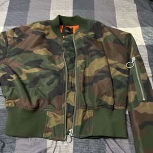 Forever 21 Camouflage Bomber Jacket